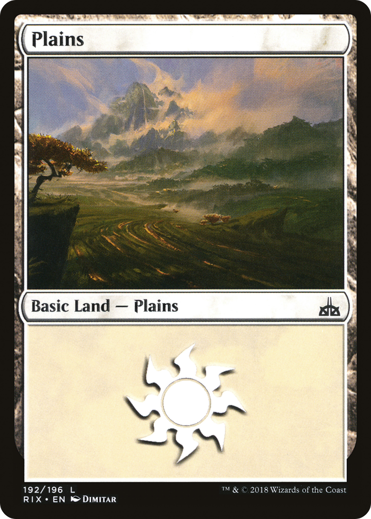 Plains (RIX-192) - Rivals of Ixalan Foil | Grognard Games