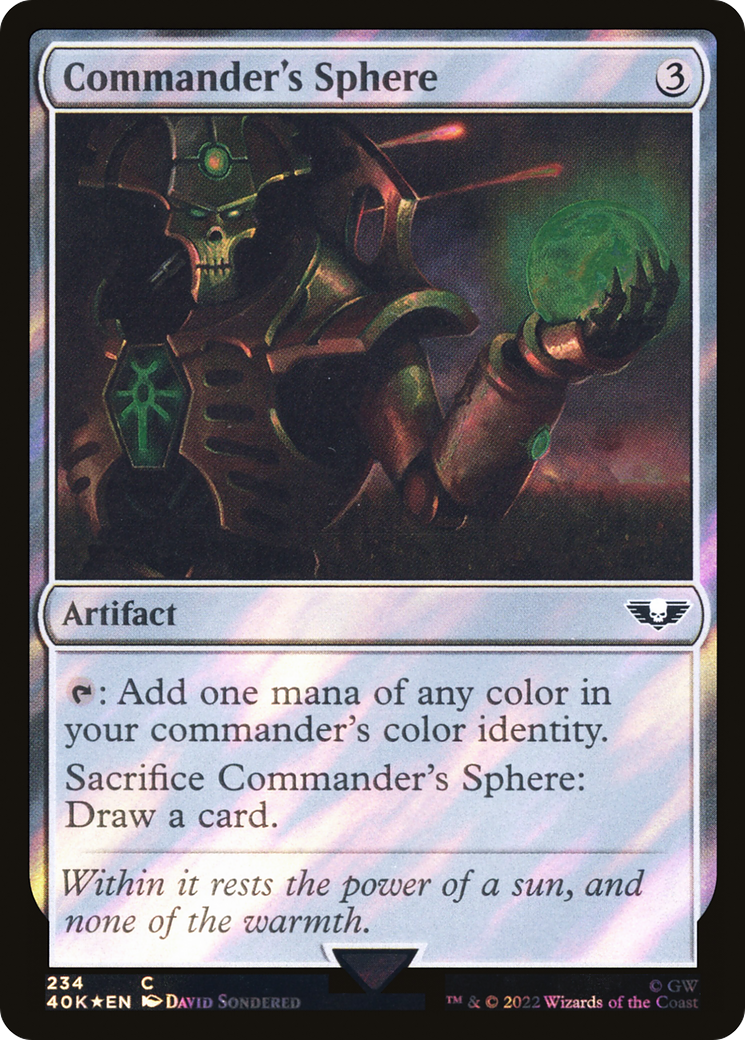 Commander's Sphere (234) (Surge Foil) [Universes Beyond: Warhammer 40,000] | Grognard Games