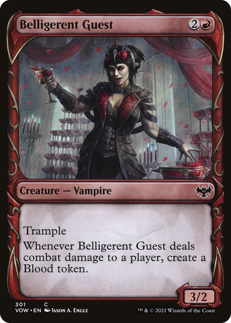 Belligerent Guest (Showcase Fang Frame) [Innistrad: Crimson Vow] | Grognard Games