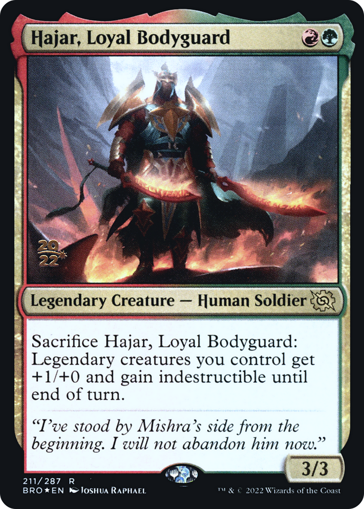 Hajar, Loyal Bodyguard [The Brothers' War: Prerelease Promos] | Grognard Games