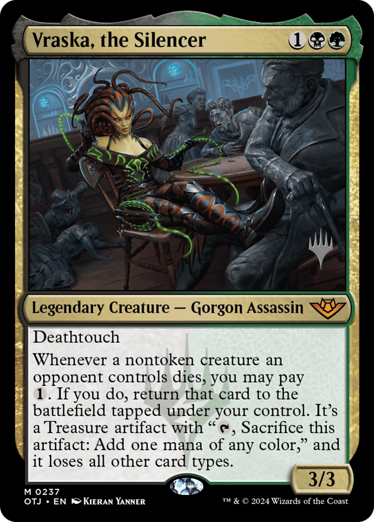 Vraska, the Silencer (Promo Pack) [Outlaws of Thunder Junction Promos] | Grognard Games