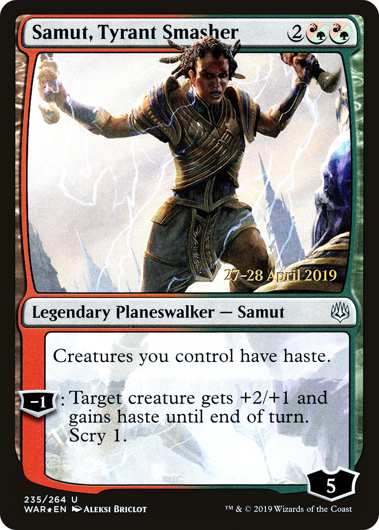 Samut, Tyrant Smasher  [War of the Spark Prerelease Promos] | Grognard Games