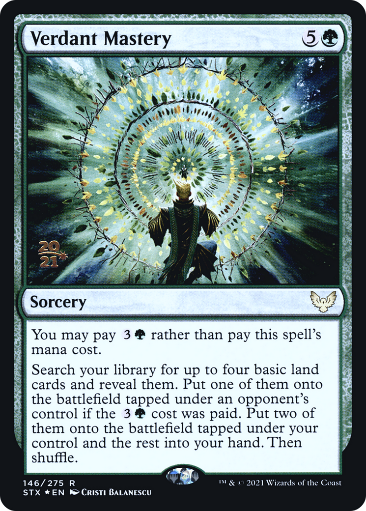Verdant Mastery [Strixhaven: School of Mages Prerelease Promos] | Grognard Games