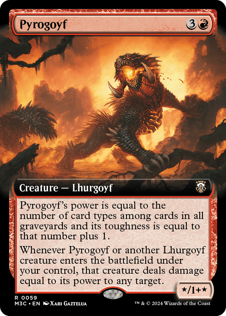 Pyrogoyf (Extended Art) [Modern Horizons 3 Commander] | Grognard Games