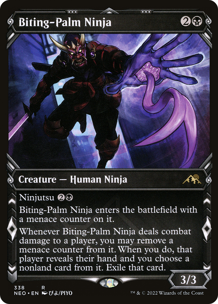 Biting-Palm Ninja (Showcase Ninja) [Kamigawa: Neon Dynasty] | Grognard Games