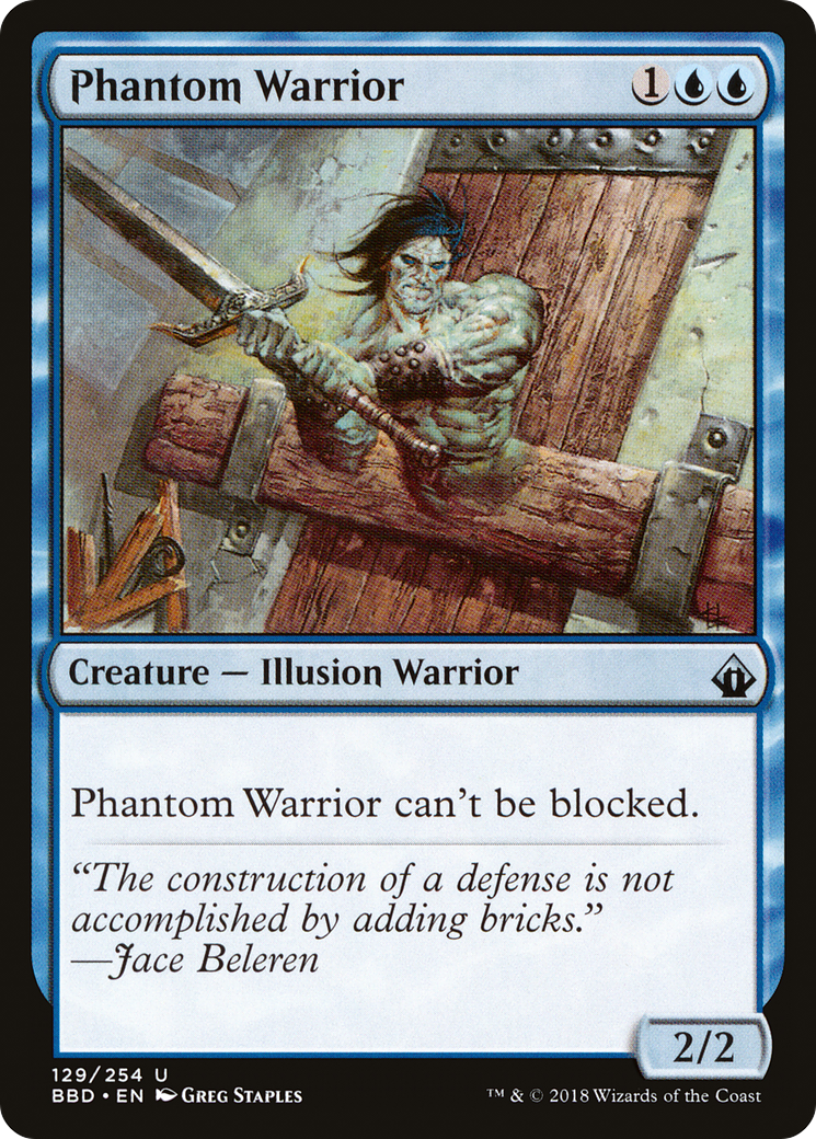 Phantom Warrior (BBD-129) - Battlebond Foil | Grognard Games