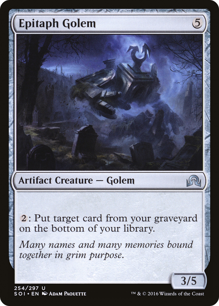 Epitaph Golem (SOI-254) - Shadows over Innistrad | Grognard Games