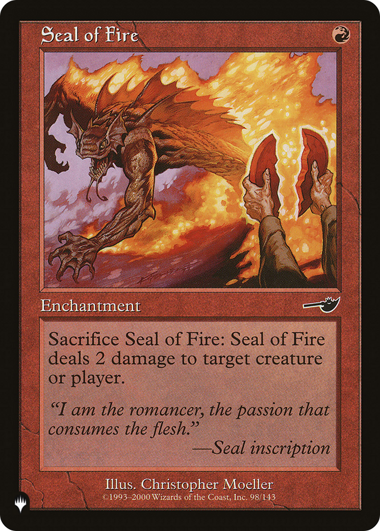 Seal of Fire [The List Reprints] | Grognard Games