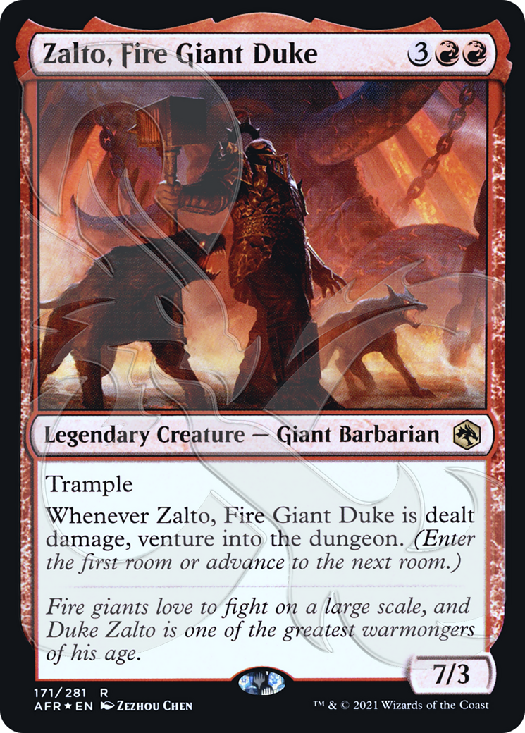 Zalto, Fire Giant Duke (Ampersand Promo) [Dungeons & Dragons: Adventures in the Forgotten Realms Promos] | Grognard Games