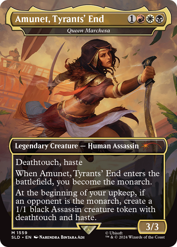 Queen Marchesa (SLD-1559) - Secret Lair Drop / Amunet, Tyrants' End (Borderless) Foil | Grognard Games