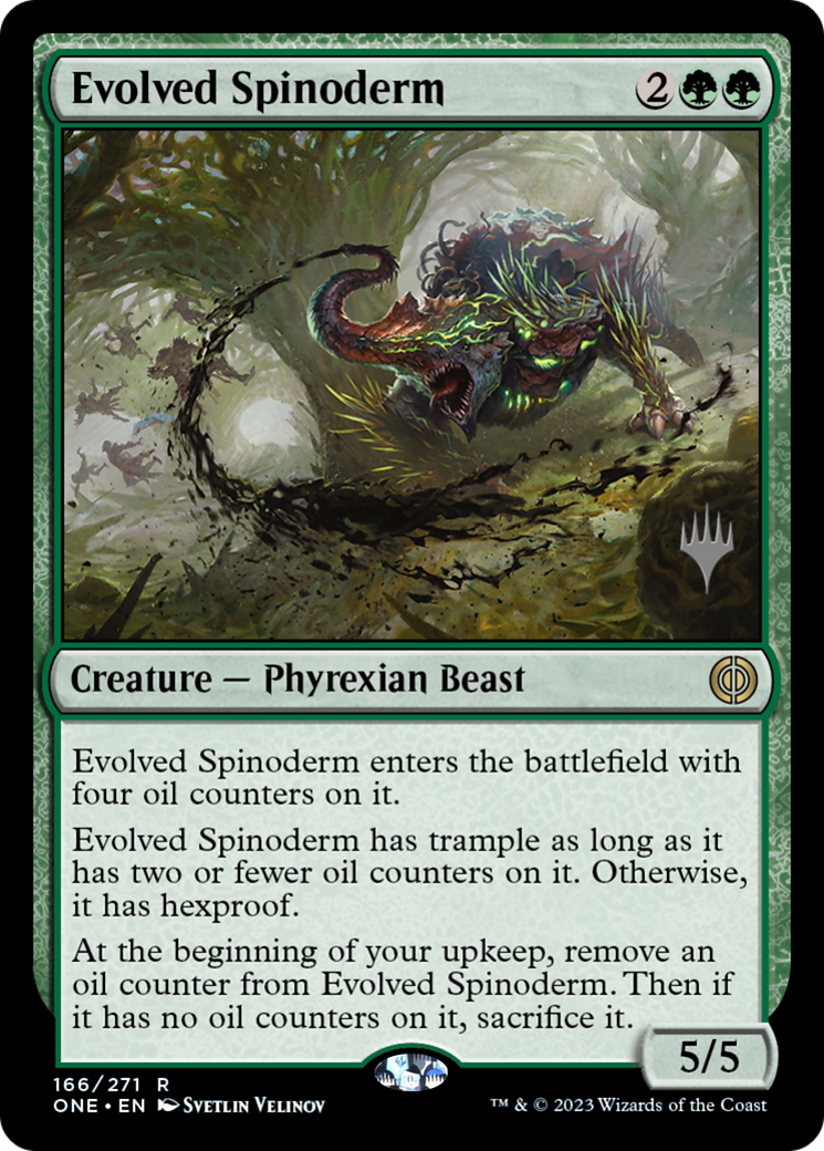 Evolved Spinoderm (Promo Pack) [Phyrexia: All Will Be One Promos] | Grognard Games