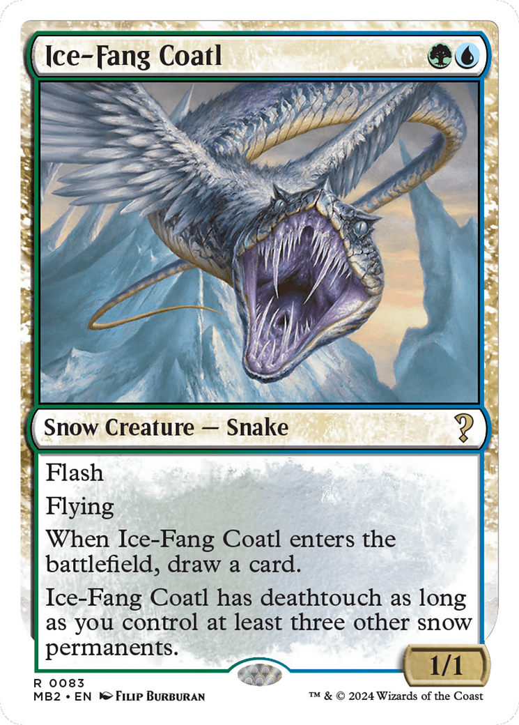 Ice-Fang Coatl (White Border) [Mystery Booster 2] | Grognard Games