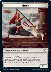 Monk // Zombie Double-Sided Token [March of the Machine Tokens] | Grognard Games