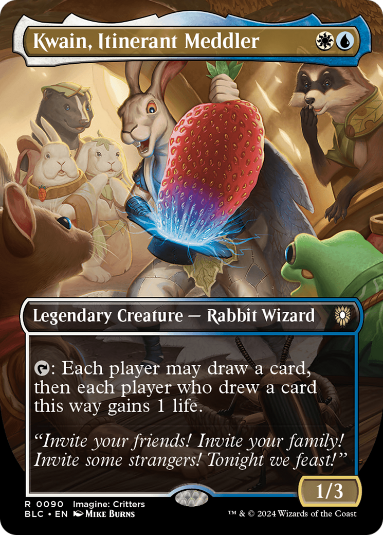 Kwain, Itinerant Meddler (Borderless) [Bloomburrow Commander] | Grognard Games