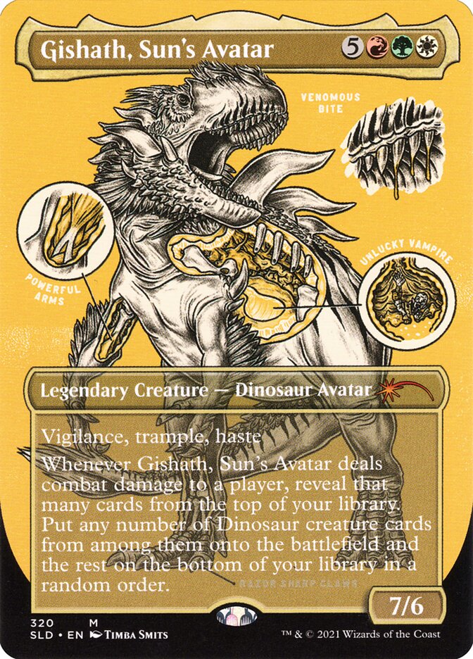 Gishath, Sun's Avatar (Borderless Foil Etched) [Secret Lair Drop Series] | Grognard Games