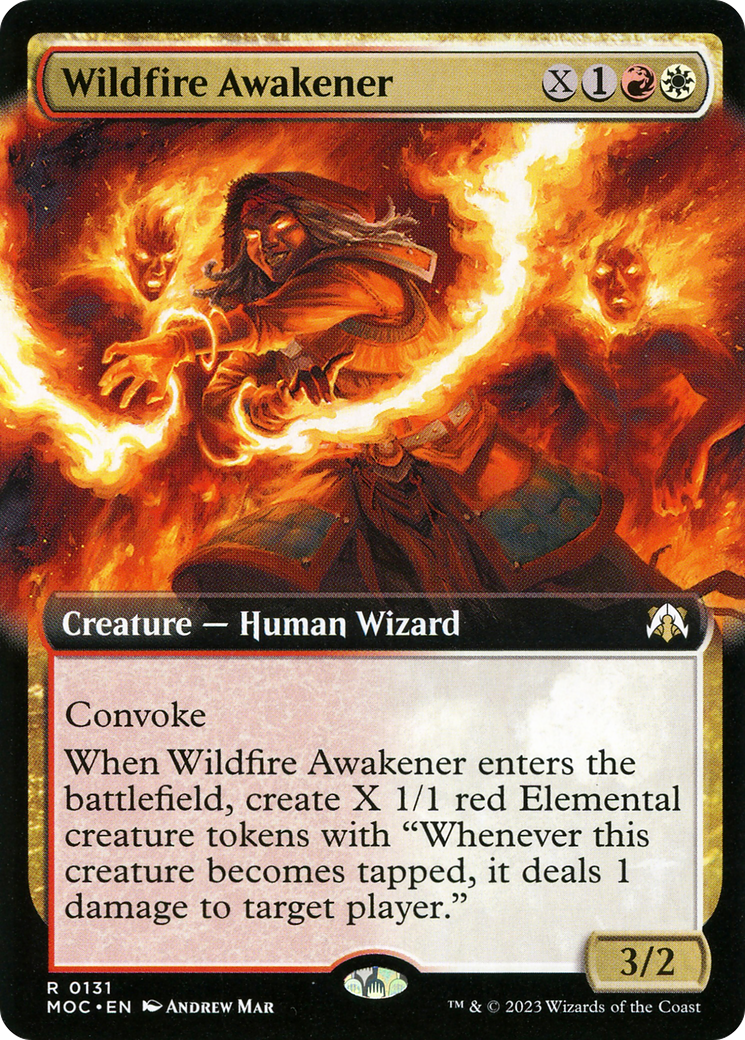Wildfire Awakener (Extended Art) [March of the Machine Commander] | Grognard Games