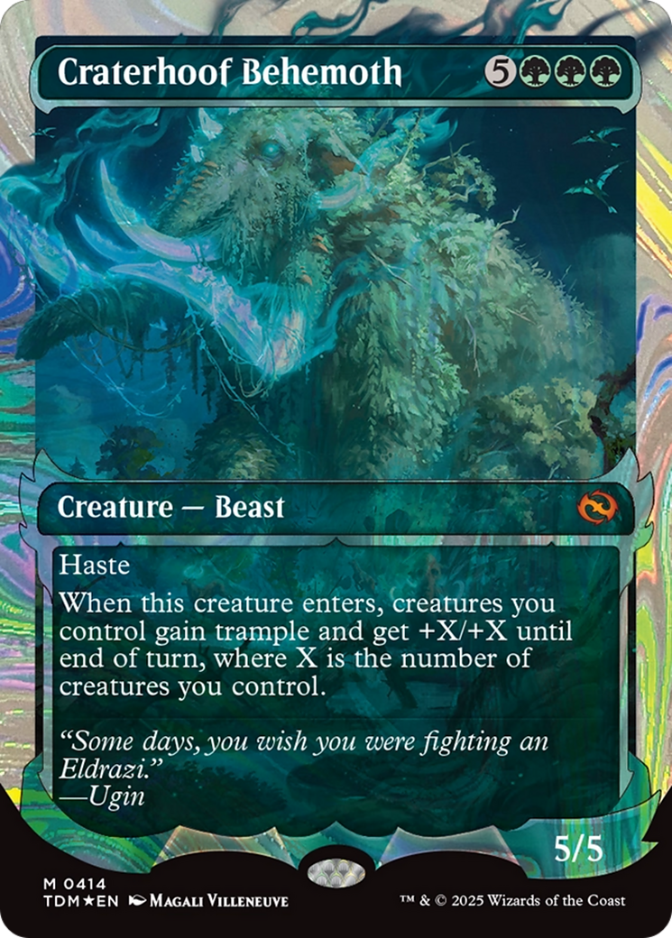 Craterhoof Behemoth (Showcase) (Halo Foil) [Tarkir: Dragonstorm] | Grognard Games