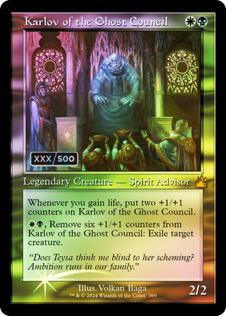 Karlov of the Ghost Council (Retro) (Serialized) [Ravnica Remastered] | Grognard Games