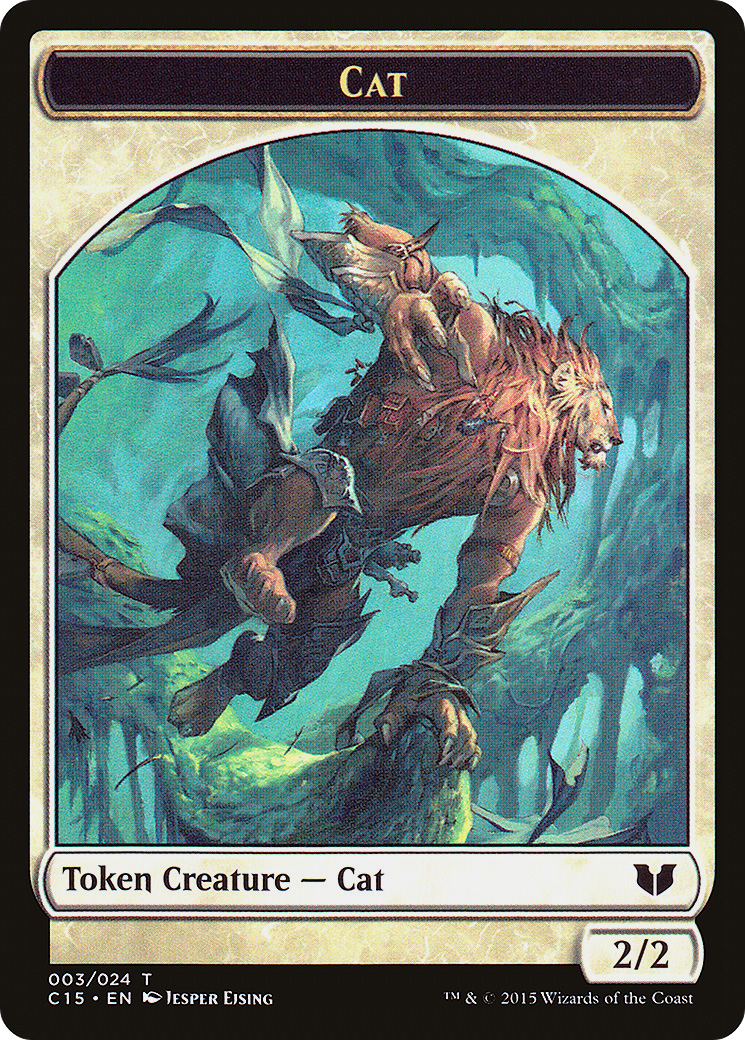 Cat // Zombie Double-Sided Token [Commander 2015 Tokens] | Grognard Games