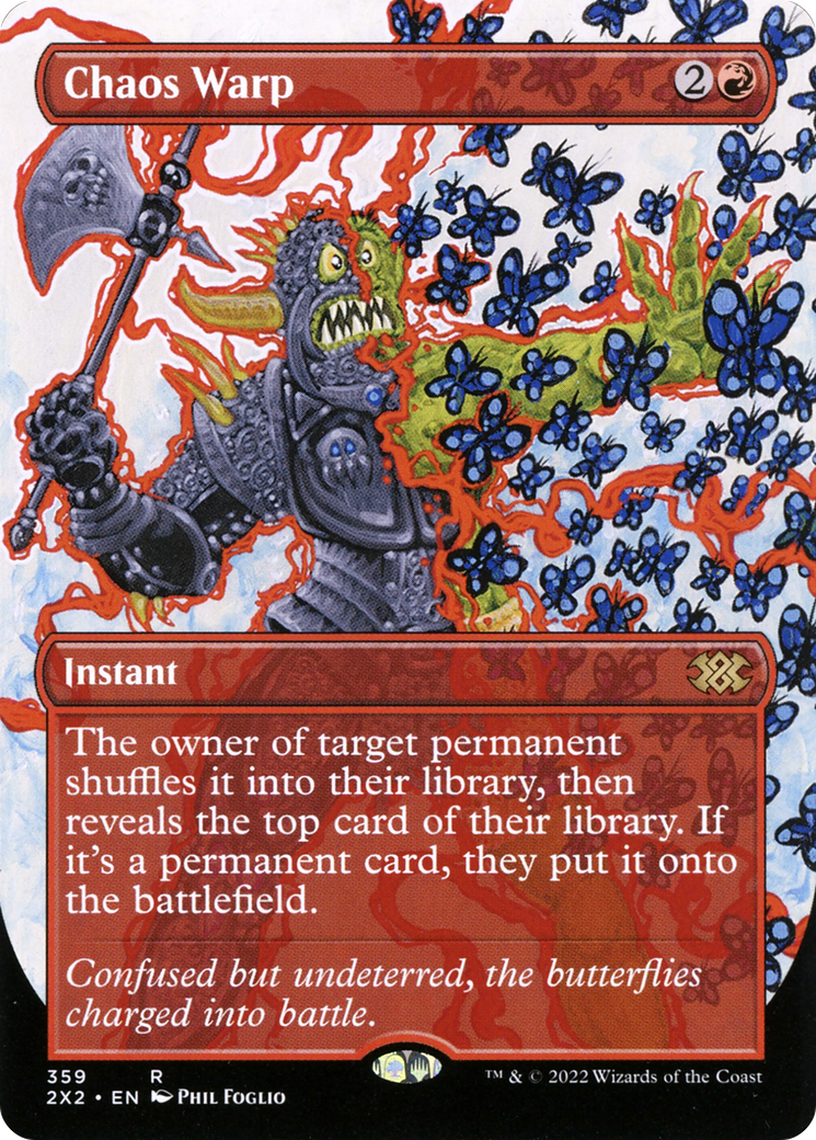 Chaos Warp (Borderless Alternate Art) [Double Masters 2022] | Grognard Games