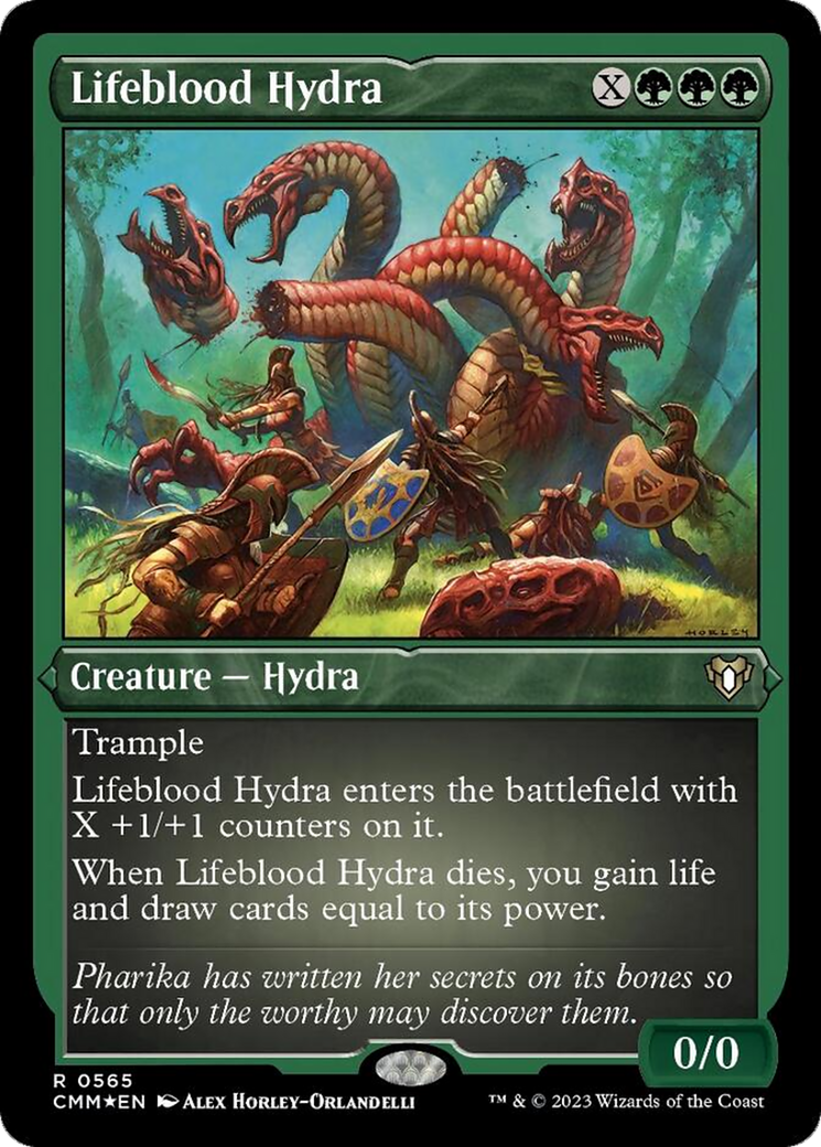 Lifeblood Hydra (Foil Etched) [Commander Masters] | Grognard Games