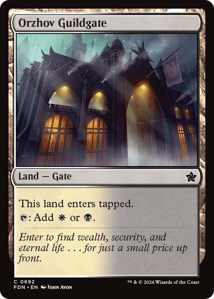 Orzhov Guildgate [Foundations] | Grognard Games