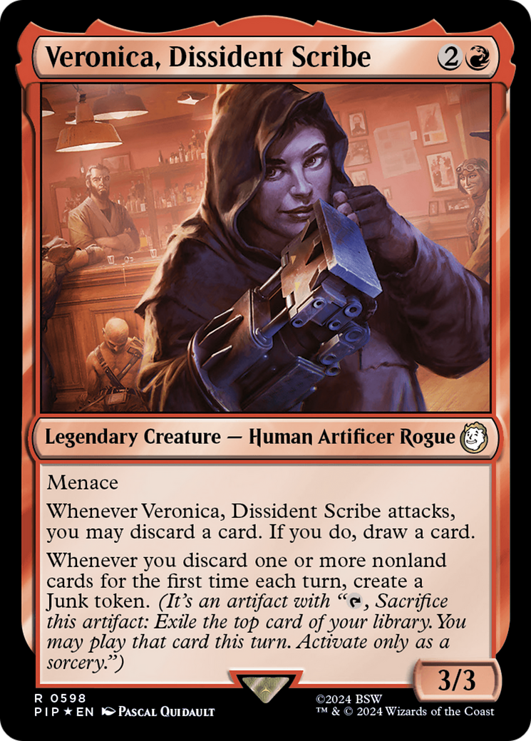 Veronica, Dissident Scribe (Surge Foil) [Fallout] | Grognard Games