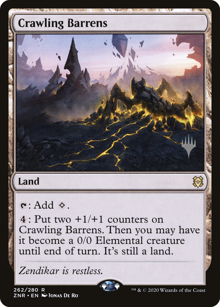 Crawling Barrens (Promo Pack) [Zendikar Rising Promos] | Grognard Games