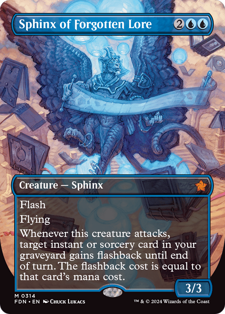 Sphinx of Forgotten Lore (Borderless) [Foundations] | Grognard Games