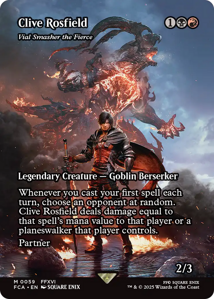 Vial Smasher the Fierce (FCA-059) - FINAL FANTASY: Through the Ages / Clive Rosfield (Borderless) Foil | Grognard Games