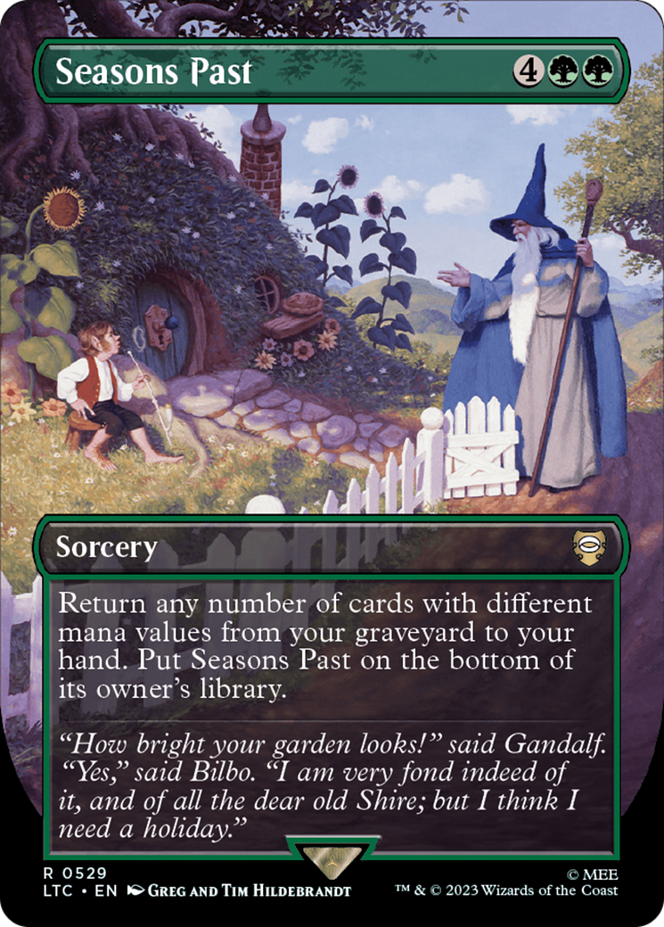 Seasons Past (Borderless) [The Lord of the Rings: Tales of Middle-Earth Commander] | Grognard Games
