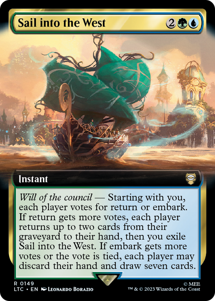 Sail into the West (LTC-149) - Tales of Middle-earth Commander: (Extended Art) Foil | Grognard Games
