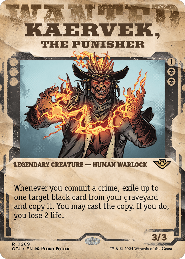 Kaervek, the Punisher (OTJ-289) - Outlaws of Thunder Junction: (Showcase) (Borderless) Foil | Grognard Games