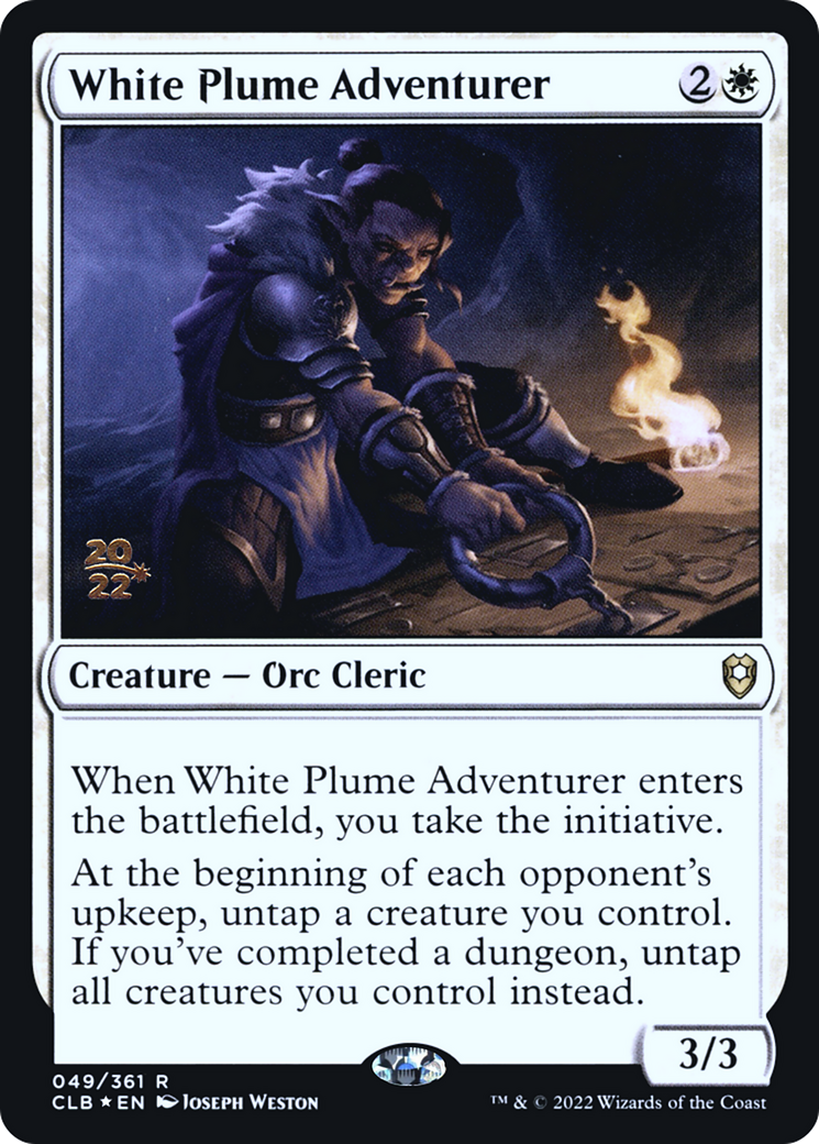 White Plume Adventurer [Commander Legends: Battle for Baldur's Gate Prerelease Promos] | Grognard Games