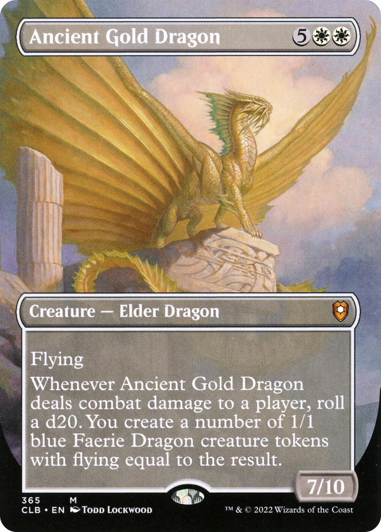 Ancient Gold Dragon (Borderless Alternate Art) [Commander Legends: Battle for Baldur's Gate] | Grognard Games
