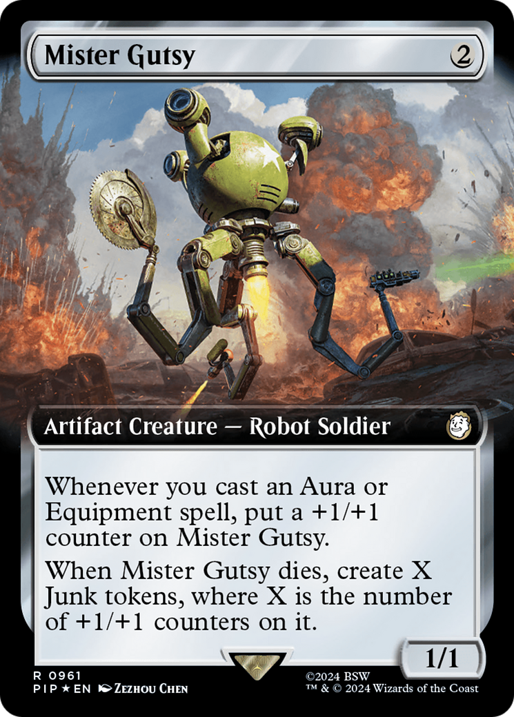 Mister Gutsy (Extended Art) (Surge Foil) [Fallout] | Grognard Games