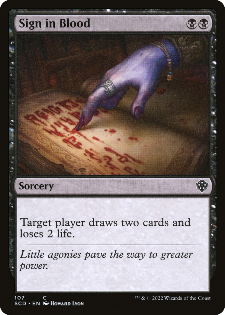 Sign in Blood [Starter Commander Decks] | Grognard Games