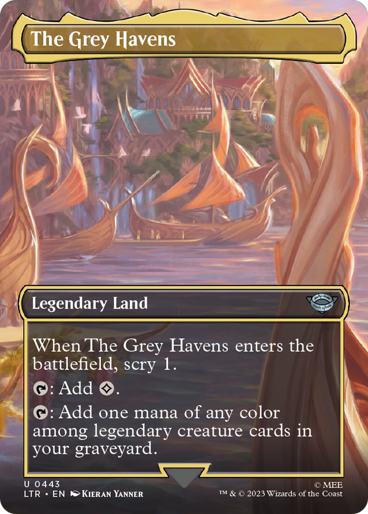 The Grey Havens (Borderless Alternate Art) [The Lord of the Rings: Tales of Middle-Earth] | Grognard Games