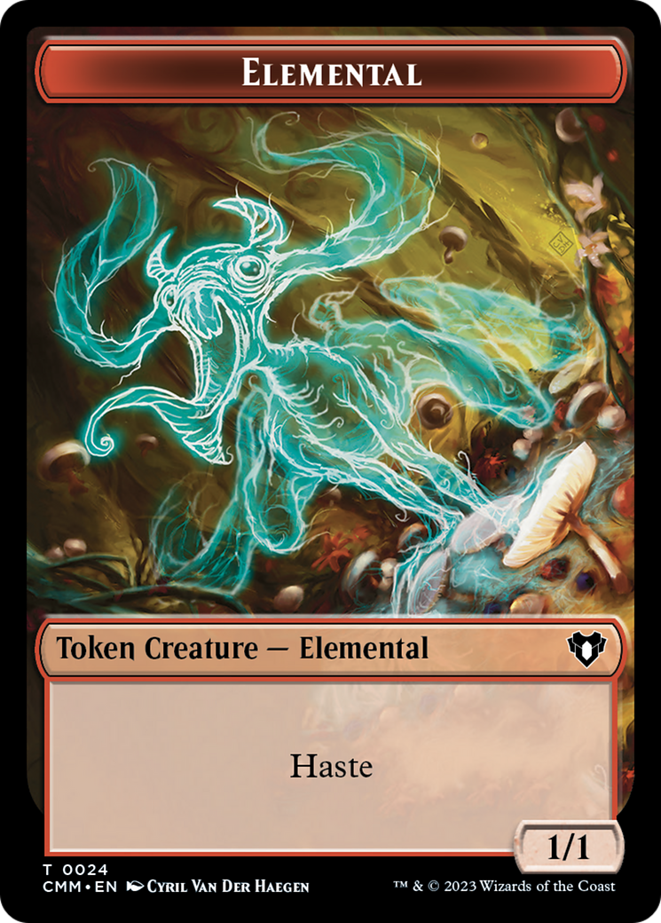 Elemental (0024) // Elf Druid Double-Sided Token [Commander Masters Tokens] | Grognard Games