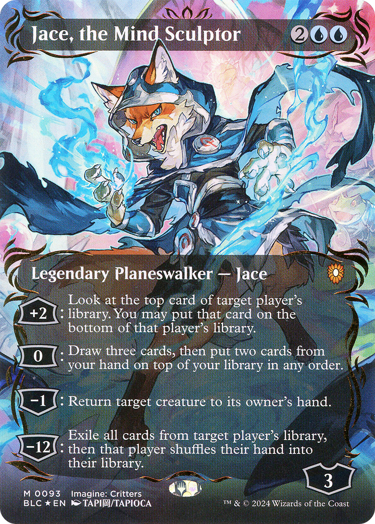 Jace, the Mind Sculptor (Borderless) (Raised Foil) [Bloomburrow Commander] | Grognard Games