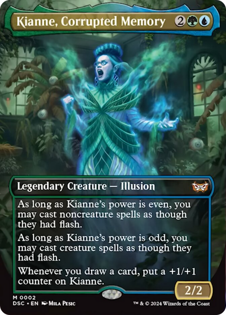 Kianne, Corrupted Memory (Borderless) [Duskmourn: House of Horror Commander] | Grognard Games