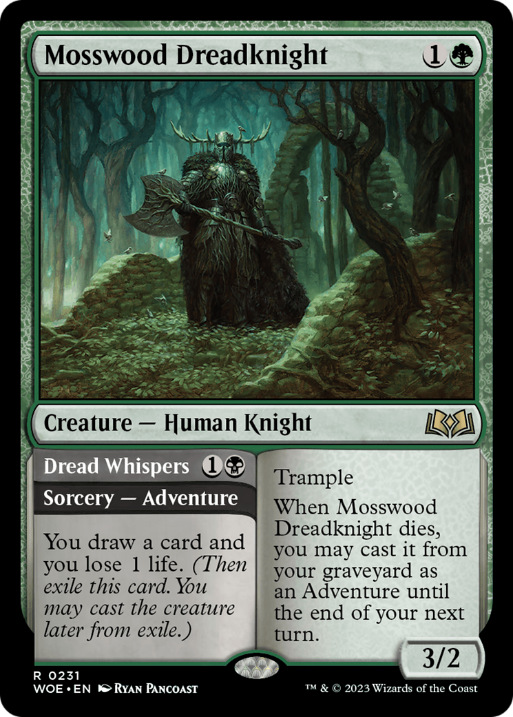 Mosswood Dreadknight // Dread Whispers [Wilds of Eldraine] | Grognard Games