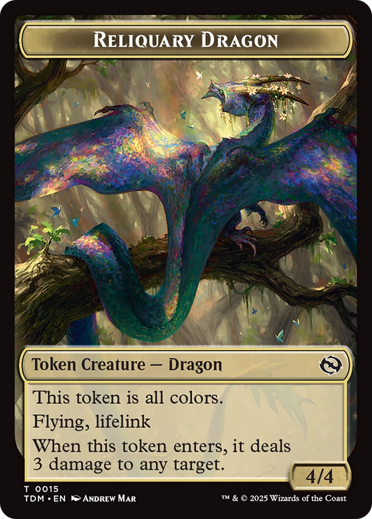 Reliquary Dragon // Dragon (0011) Double-Sided Token [Tarkir: Dragonstorm Tokens] | Grognard Games