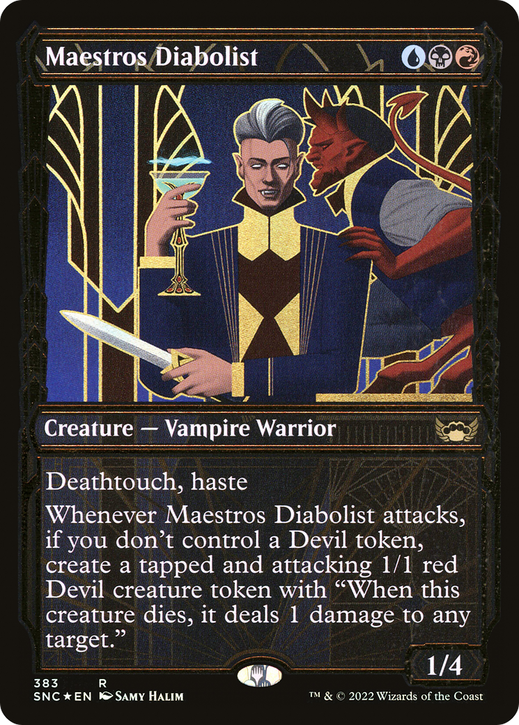 Maestros Diabolist (Showcase Golden Age Gilded Foil) [Streets of New Capenna] | Grognard Games