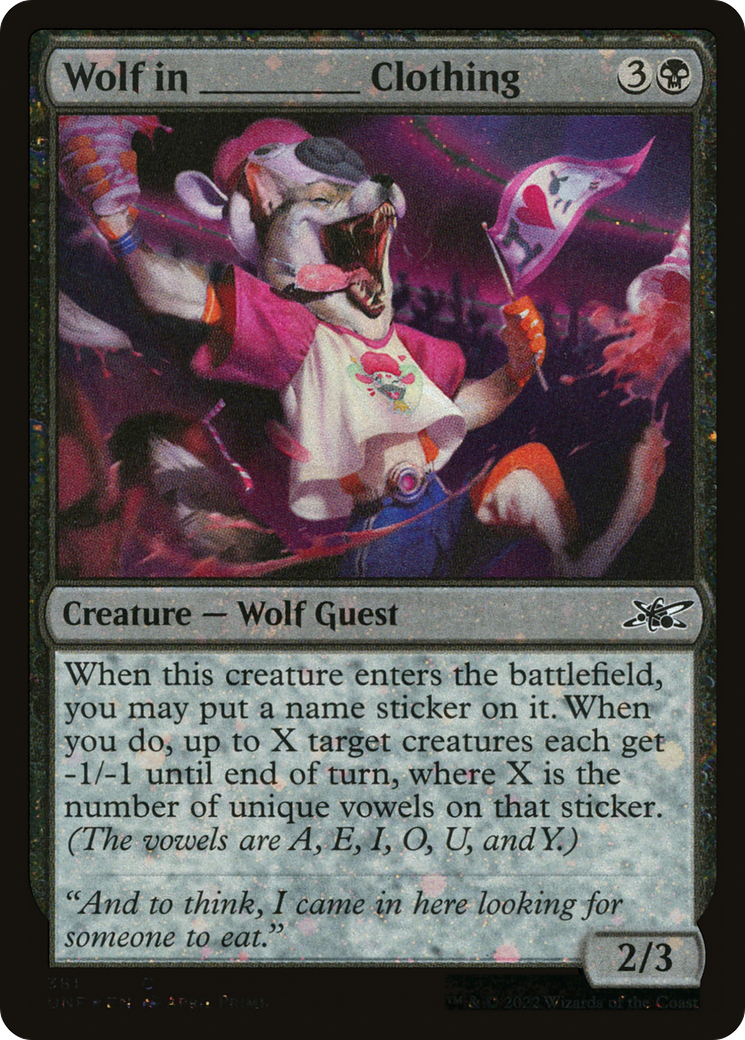 Wolf in _____ Clothing (Galaxy Foil) [Unfinity] | Grognard Games