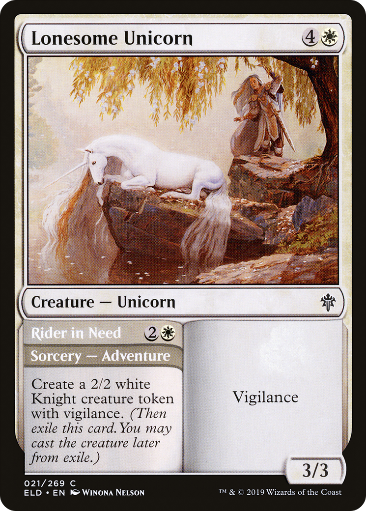 Lonesome Unicorn // Rider in Need [Throne of Eldraine] | Grognard Games