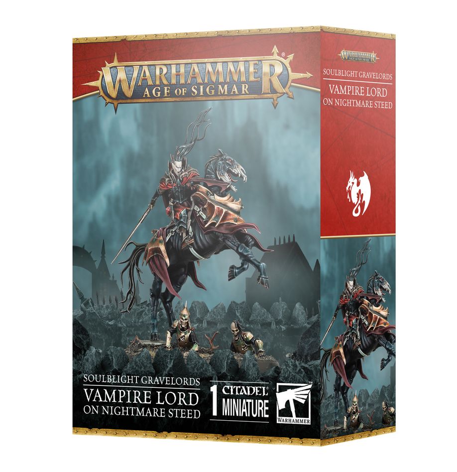 SOULBLIGHT GRAVELORDS: VAMPIRE LORD ON NIGHTMARE STEED (PRE-ORDER) | Grognard Games