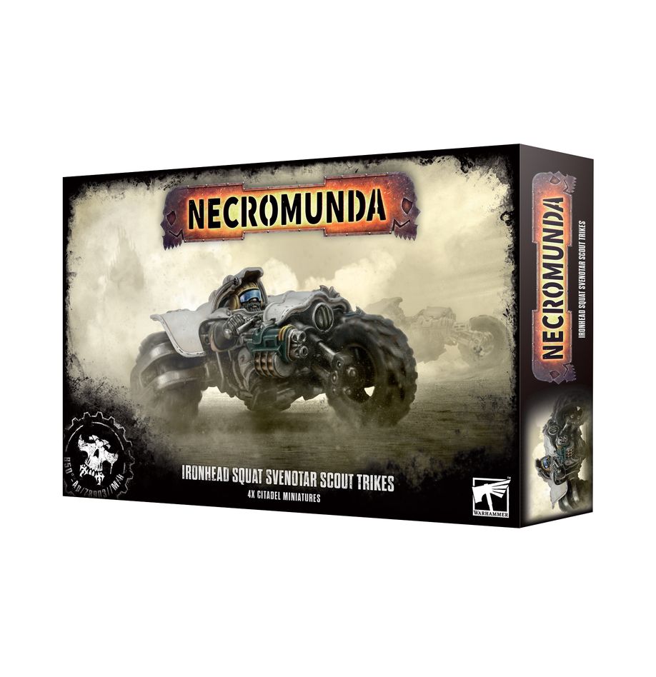 NECROMUNDA: IRONHEAD SQUAT SVENOTAR SCOUT TRIKES (Pre-order) | Grognard Games