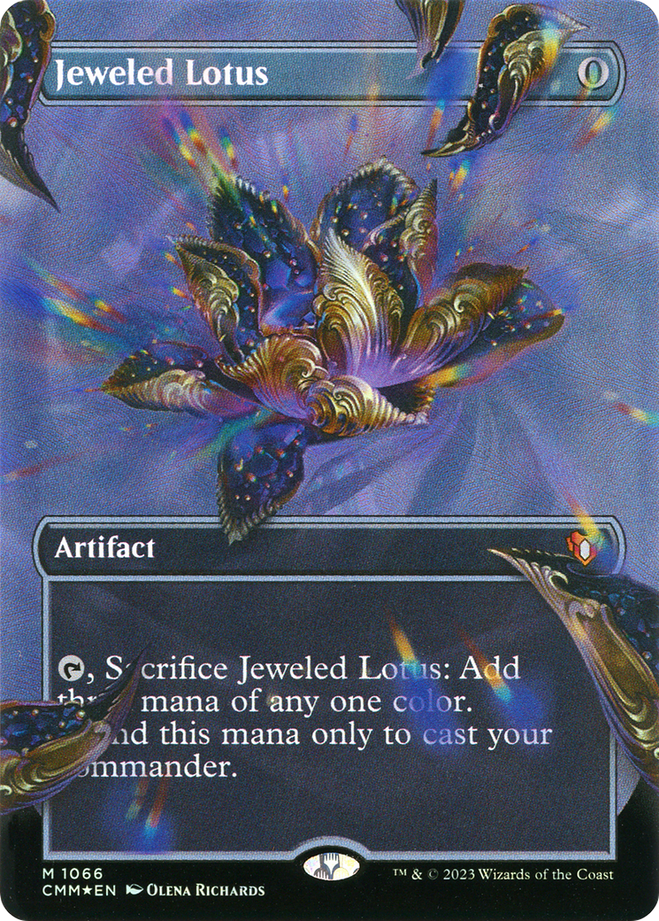 Jeweled Lotus (Borderless Textured Foil Frame Break) [Commander Masters] | Grognard Games
