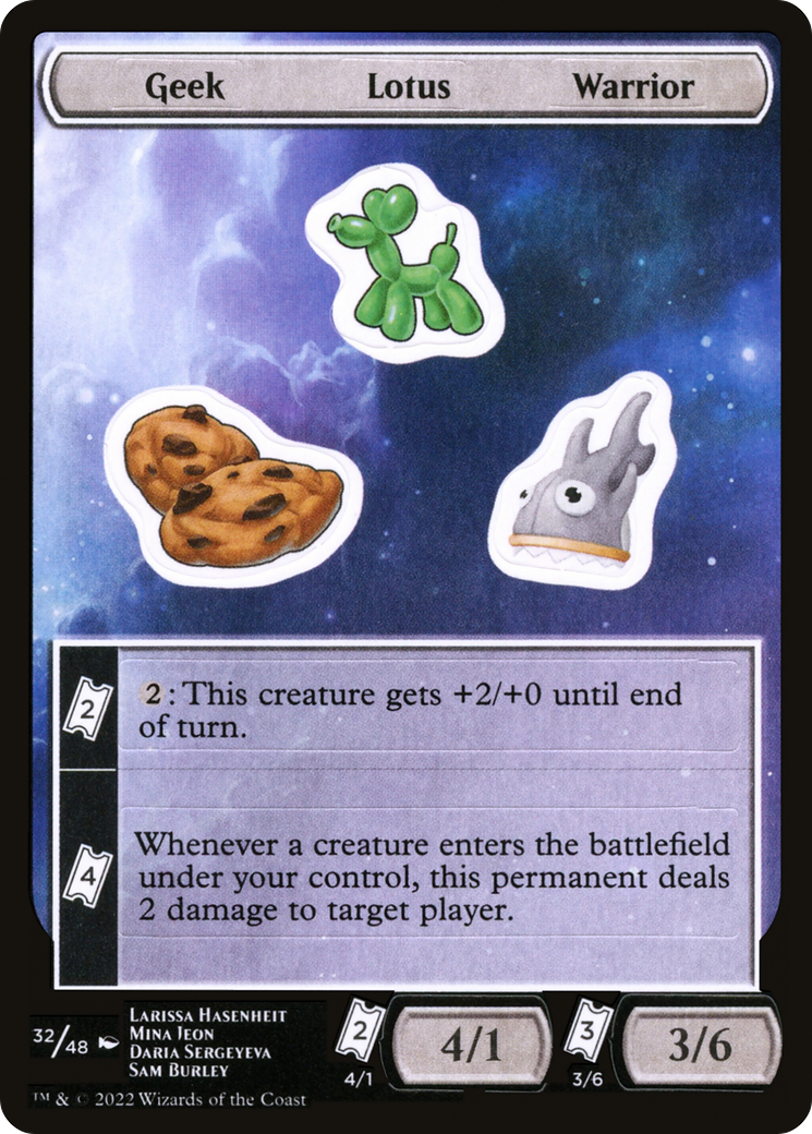 Geek Lotus Warrior [Unfinity Stickers] | Grognard Games
